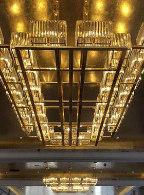 非标工程灯会所新中式吊灯售楼部吸顶灯酒店水晶灯餐厅大型宴会厅