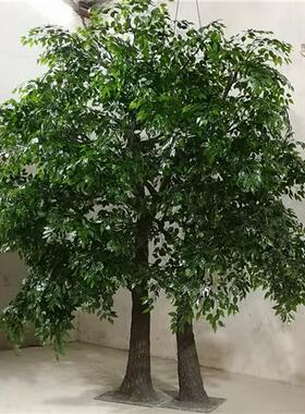 厂家供应高仿真真树杆榕树室内外景观植物大型假树玻璃钢假古榕树