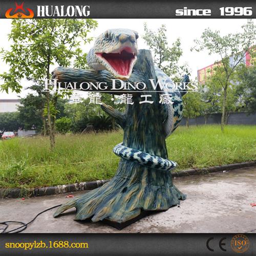 仿真蟒蛇缠树游乐园户外景区装饰美化引流仿真动物模型制作工厂.