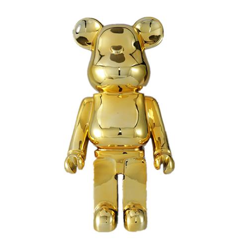 bearbrick网红暴力熊摆件酒店样板房卡通公仔玻璃钢落地饰品雕塑