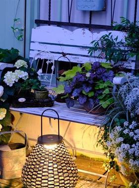 户外灯防水庭院草坪灯别墅室外园林景观灯花园装饰手提藤艺露营灯