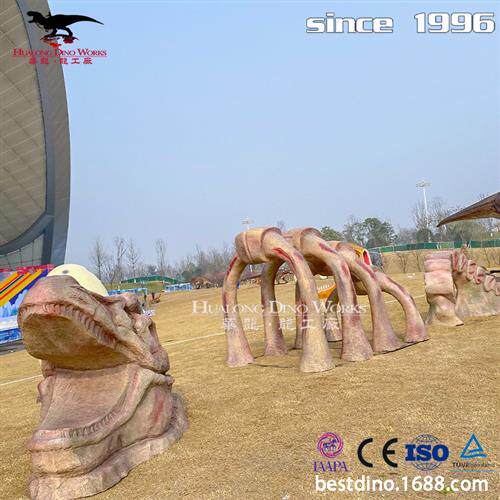 玻璃钢制品仿真恐龙霸王龙骨架景区引流拍照模型华龙工厂制作.