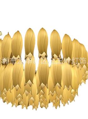 大型设计师新中式陶瓷创意个性酒楼别墅大客厅复式楼梯工程吊灯