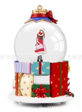 美妆树脂雪花球百货礼品地产创意答谢礼物树脂玻璃水晶雪花球