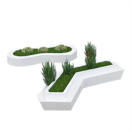 玻璃钢树池座椅定制厂家商场户外异形景观坐凳水磨石GRC花坛坐凳