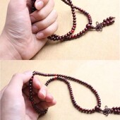 108颗6mm手 木念珠佛珠 极速红檀佛珠e手链 男女皆宜绿檀木手链