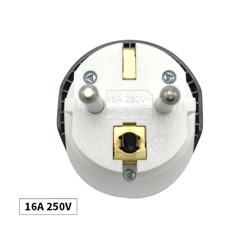 极速19x4.8mm EU plug 2rPIN AC 250V 16A 2 Round Pin EU Univer