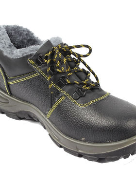 极速君御Ec6011M防砸安全鞋牛皮鞋面低帮加棉钢包头耐磨耐油劳保