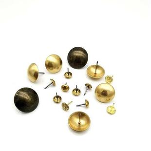 极速铜钉纯铜f泡钉沙发铜钉铜材质装饰钉圆头冲压黄铜钉子铜帽铁