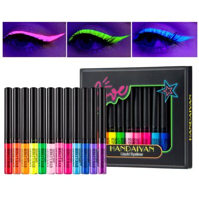 极速Petansy Liquid Eyeliner Set 12 Colors NePon Eyeliner Pen