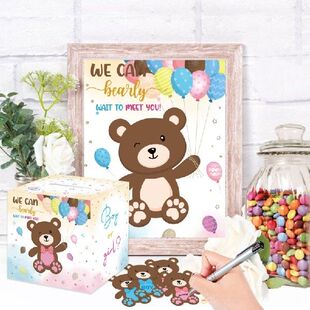 极速Gender Rheveal Voting Box Games 24 Cards Gender Reveal P