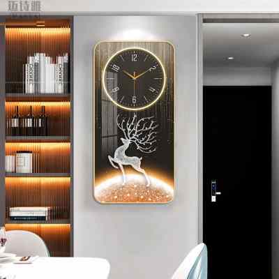 极速现代轻奢钟表挂钟客厅时尚2022年新款N玄关装饰画静音时钟挂图片