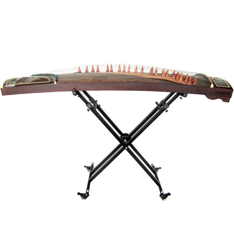 极速专业带e轮古筝架扬琴电子琴电钢琴双层演奏架站立演出折叠支
