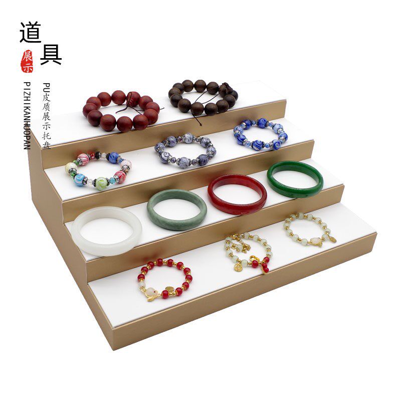 极速拉丝皮质珠宝套台戒指t耳环座柜台展示道具 翡翠玉石手镯陈列
