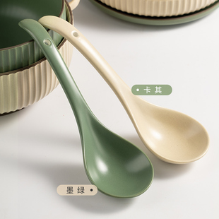 极速陶瓷大勺子长柄家用汤勺大号盛汤F勺喝粥舀粥调羹汤匙餐具吃