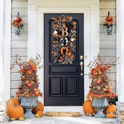 极速Halloween Wreath Door HangingC Wreaths Decoration Hallow