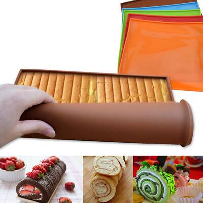 极速Kitchen Silicone Baking Mat Cake Roll PaPd Molds Macaron