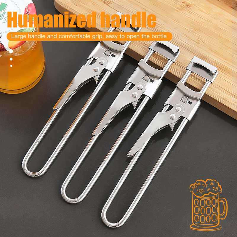 极速Multifunctiolnal Can Opener Beer Bottle Opener Adjustabl