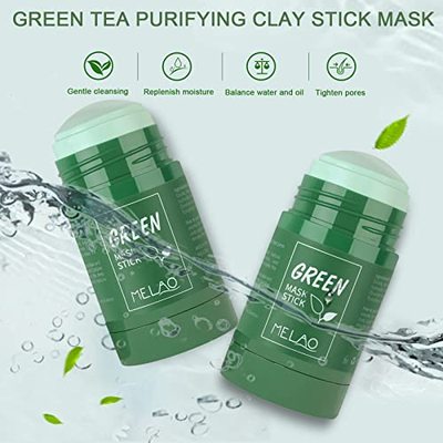 极速2 Paccks Green Tea Mask Stick Blackhead Remover  Green T