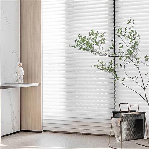 极速布百叶窗帘免打孔电t动香格里拉帘遮光卧室办公卫生间升降柔
