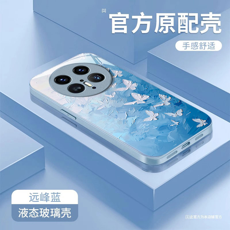 适用华为mate系列油画蝴蝶手机壳