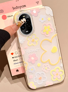 适用华为nova13pro手机壳nova12ultra新款11se时尚10大孔白色IMD9唯美奢华彩色碎花8se女款7全包6防摔5保护套