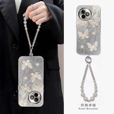 适用红米K系列立体珍珠蝴蝶外壳