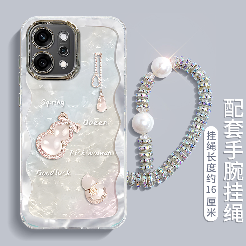 适用OPPOReno14新款手机壳13Pro幸运葫芦12精孔reno11高颜值10Pro+网红9高级8潮流7保护套6女款5时尚创意