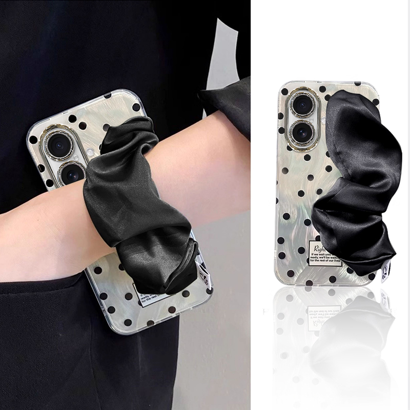 适用苹果系列丝巾腕带手机壳