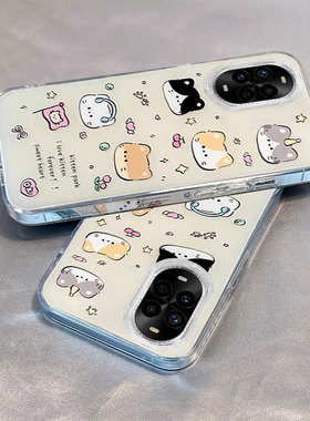 适用华为nova13pro手机壳nova12ultra新款11se时尚卡通10大孔白色IMD9可爱耳机猫咪8se女款7全包6防摔5保护套