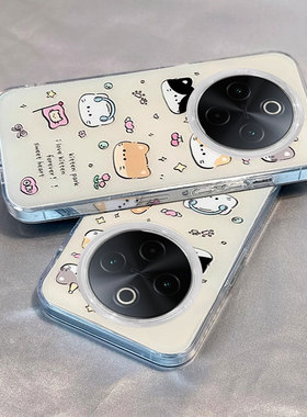适用vivoY300Pro手机壳Y200i大孔白色IMDY100新款Y78+时尚77e/76s耳机猫咪Y73S女款Y36T/35M+可爱Y53s/52外壳