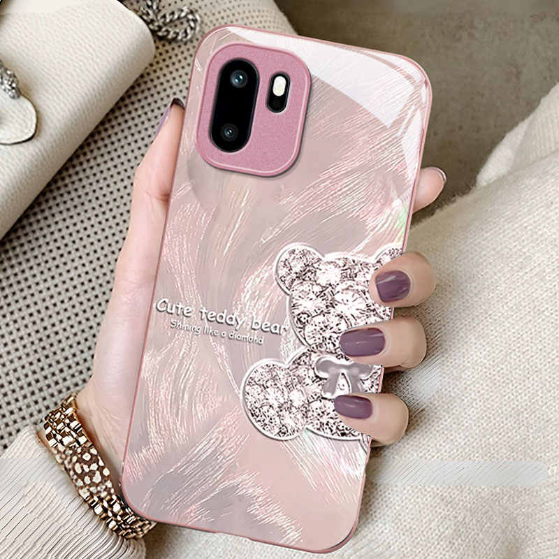 适用一加Ace系列羽纱钻石熊外壳