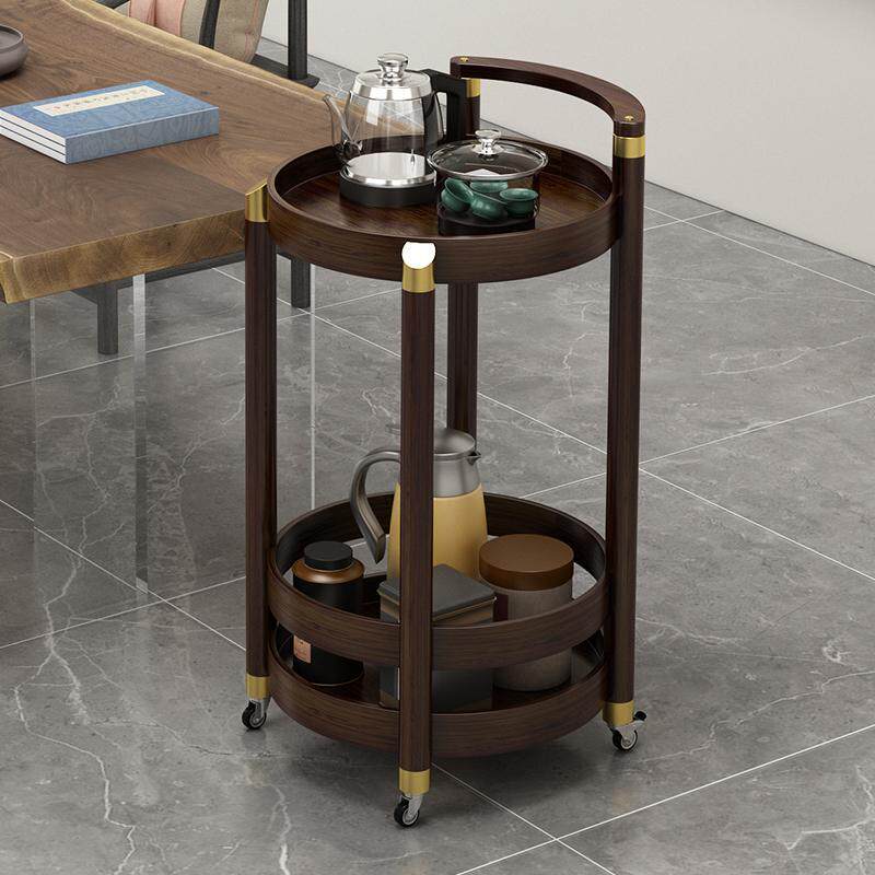 麻将茶几麻将机可移动边几中式棋牌桌茶水架客厅沙发小茶桌置物架