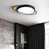 黑 网红星球铁艺LED吸顶灯北欧艺术大气家用温馨卧室灯灯具 金新款