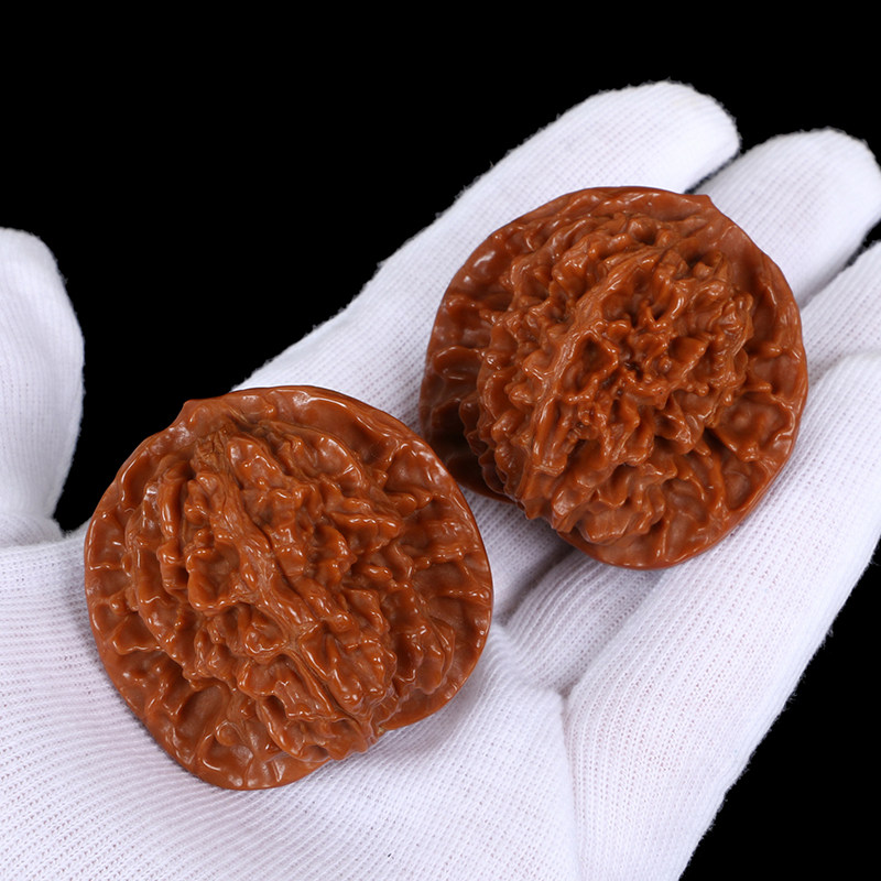 热销精选大号文玩核桃麒麟纹龙纹管帽四座楼狮子头核桃手球礼物