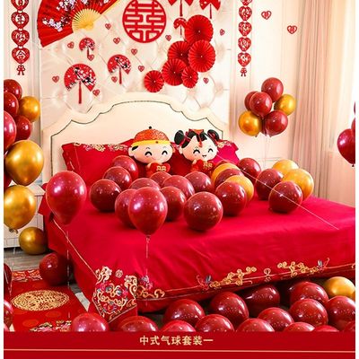 速发Wedding room balloon decorationr scene wedding ps Wall f