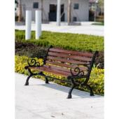 公园椅户外长凳防腐木实木户外长凳庭院休闲座椅桌椅塑木靠背