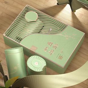 新款高档明前龙井茶叶包装盒空礼盒头采龙井茶狮峰龙井礼盒装空盒