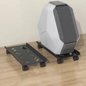 软垫滑轮支架 台式 金属 机箱 储物架 电脑主机支架 冷却底座