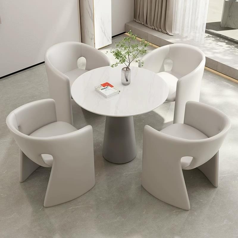 轻奢售楼处部洽谈桌椅组合美容院酒店休息区简约会客接待一桌四椅