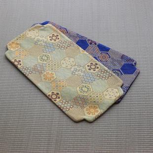 亦夕 金色龟甲织锦缎提花刺绣加厚茶席 小号干泡茶盘杯垫 书桌垫