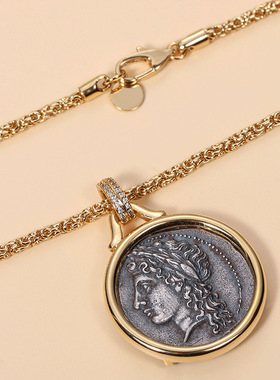 纯银s925罗马古希腊气质做旧大力