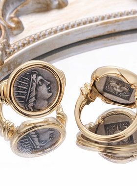 S925古希腊神话太阳神阿波罗古币