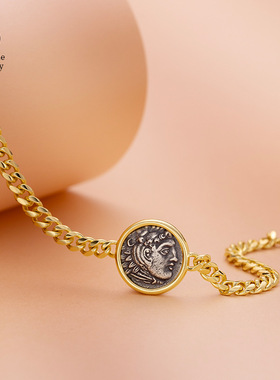 古希腊大力神海克力士古币手链新