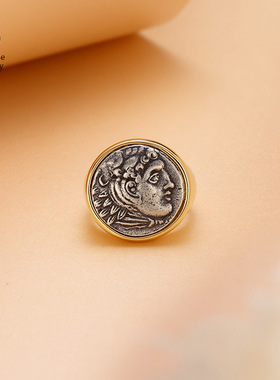 抖音直播爆款大力神古币戒指希腊