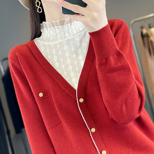 穿搭休闲款 针织衫 胖mm秋季 毛衣 毛衫 女装 大码 假两件上衣女2025新款