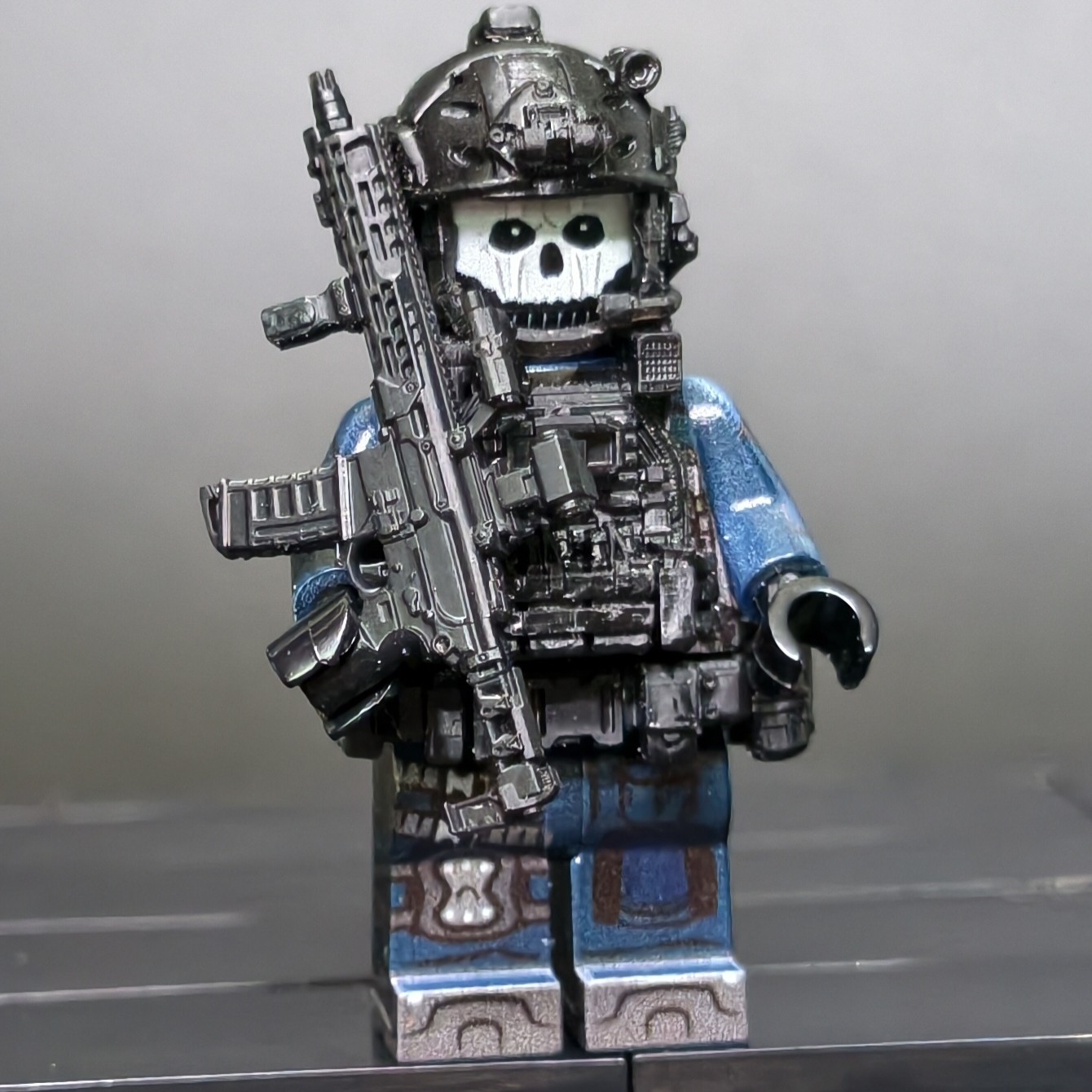 thumbnail for UV six-sided ring printed building block figure Call of Duty COD16 Plette 141 Special Forces toy