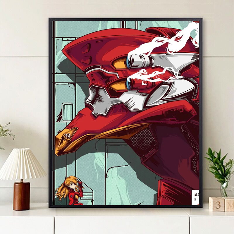 蛋仔派对EVA新世纪福音s战士初号机手绘手工填色diy数字油画油彩