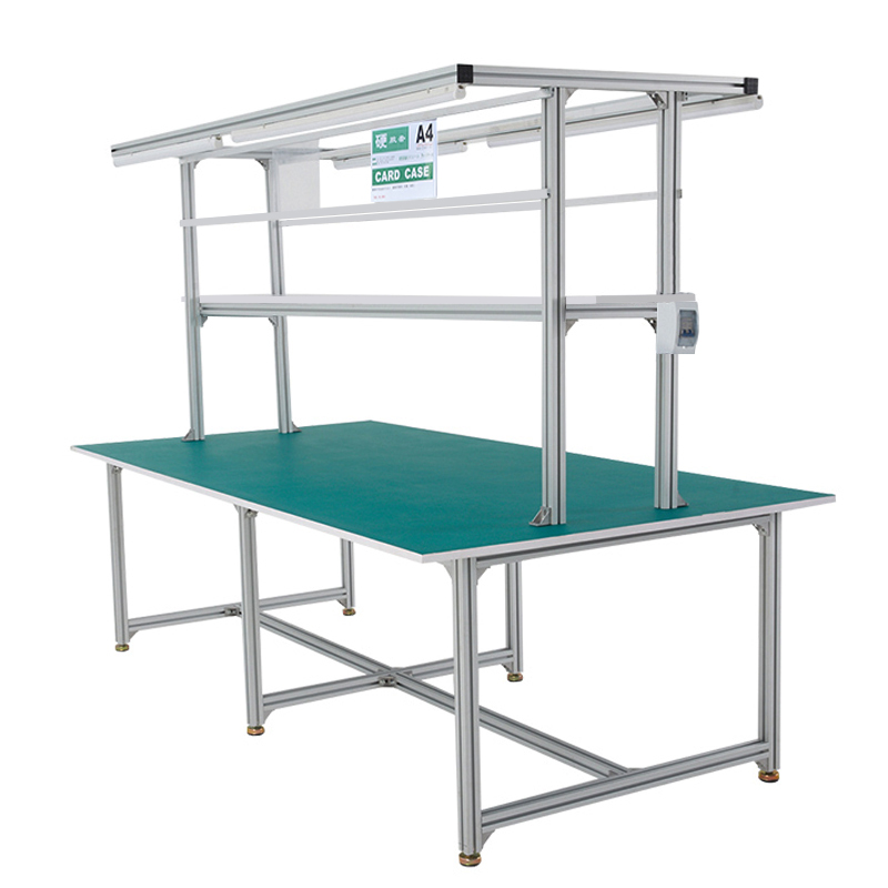 厂家直销铝型材防静电工r作台操作台带灯车间铝合金打包维修工作