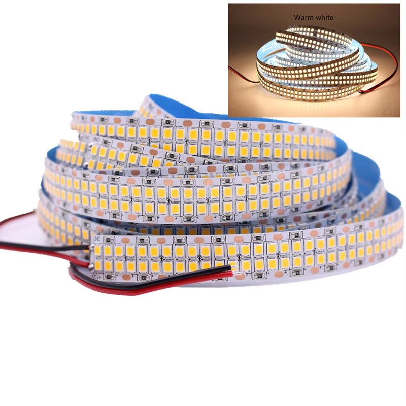 98显指全光谱无频闪双三色480灯高亮led低压24V铝槽线.形自粘灯条